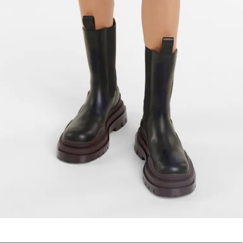 Bottega  Veneta Tire Boot Size 36.7 Black/Brown